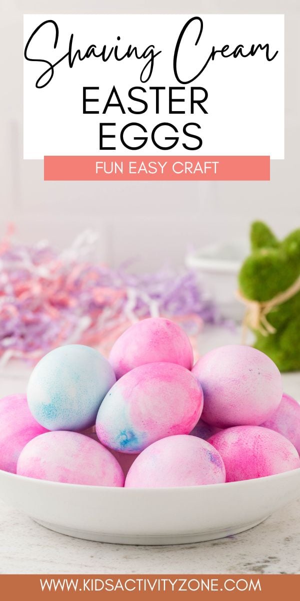 Shaving Cream Easter Eggs Kids Activity Zone   Shaving Cream Easter Egg Pinterest Image 