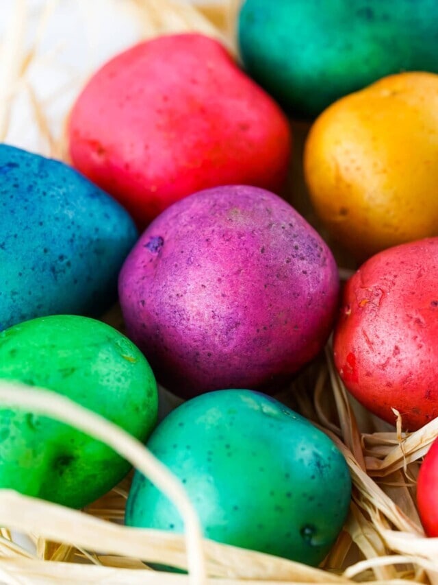 Easter Egg Dyed Potatoes