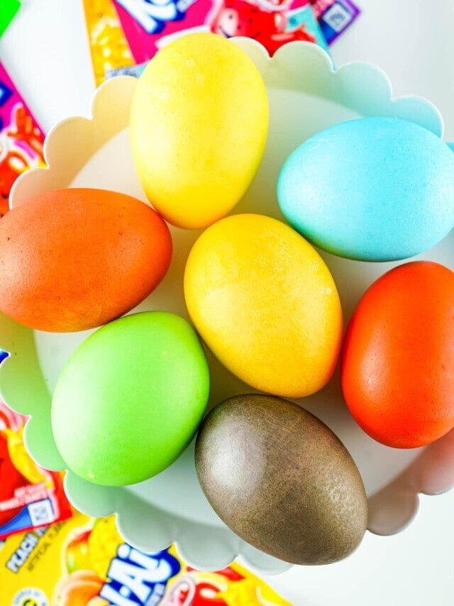 Kool Aid Dyed Eggs