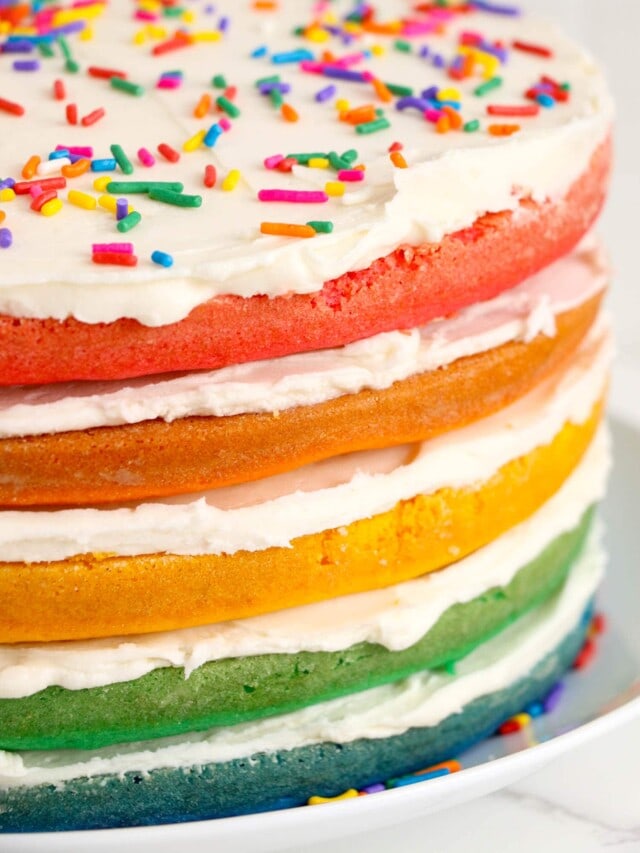 a Completed Rainbow Cake photo