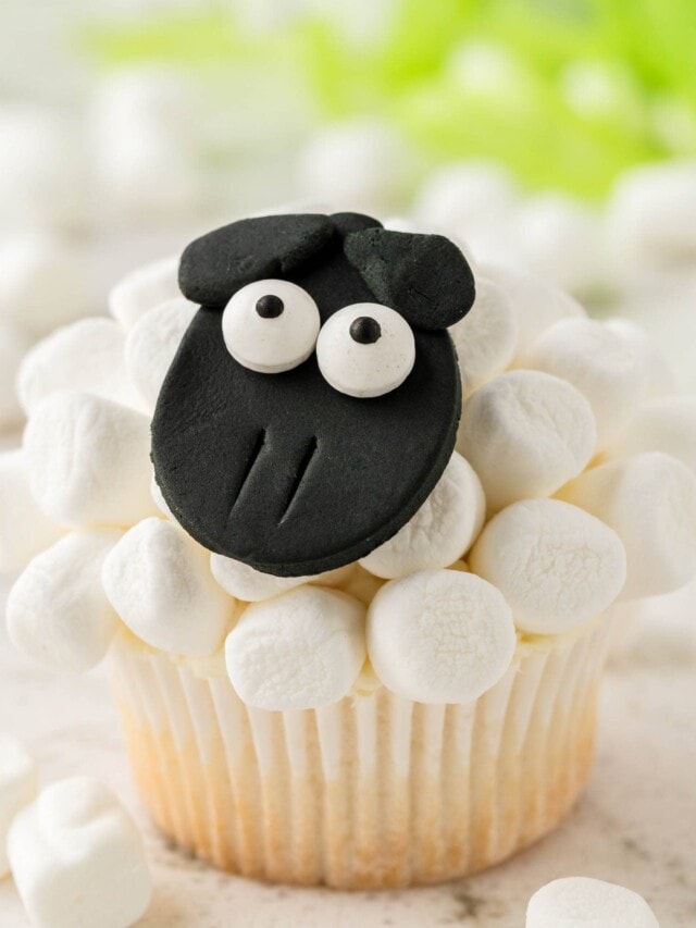 Photo Showing the Sheep as a Cupcake