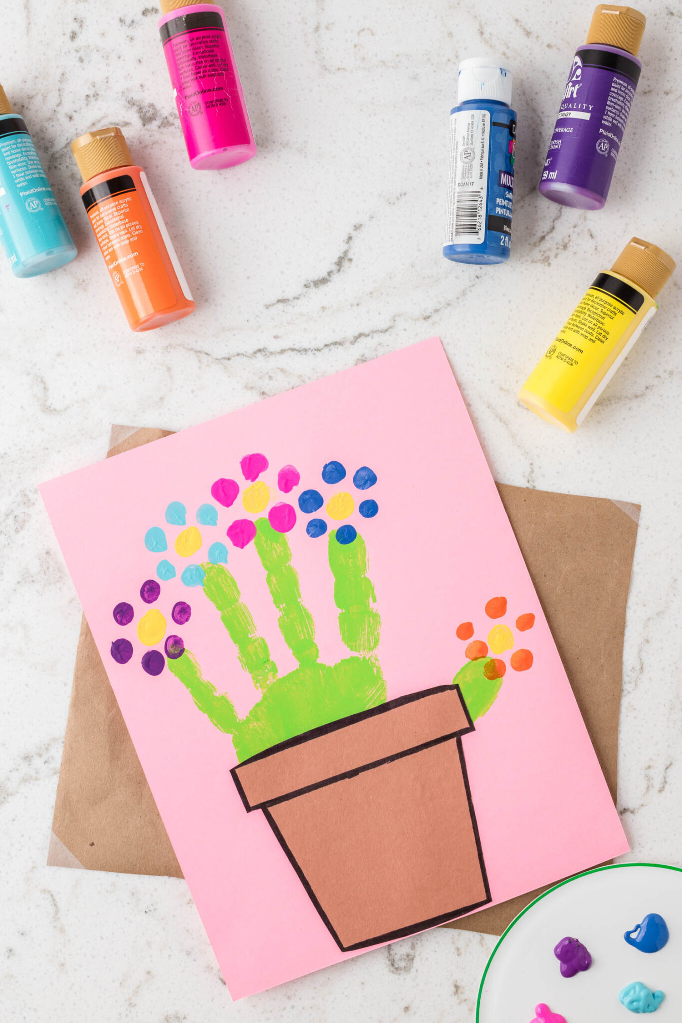 Handprint Flower Pot Craft Kids Activity Zone
