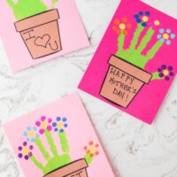 Handprint Flower Pot Craft Square image