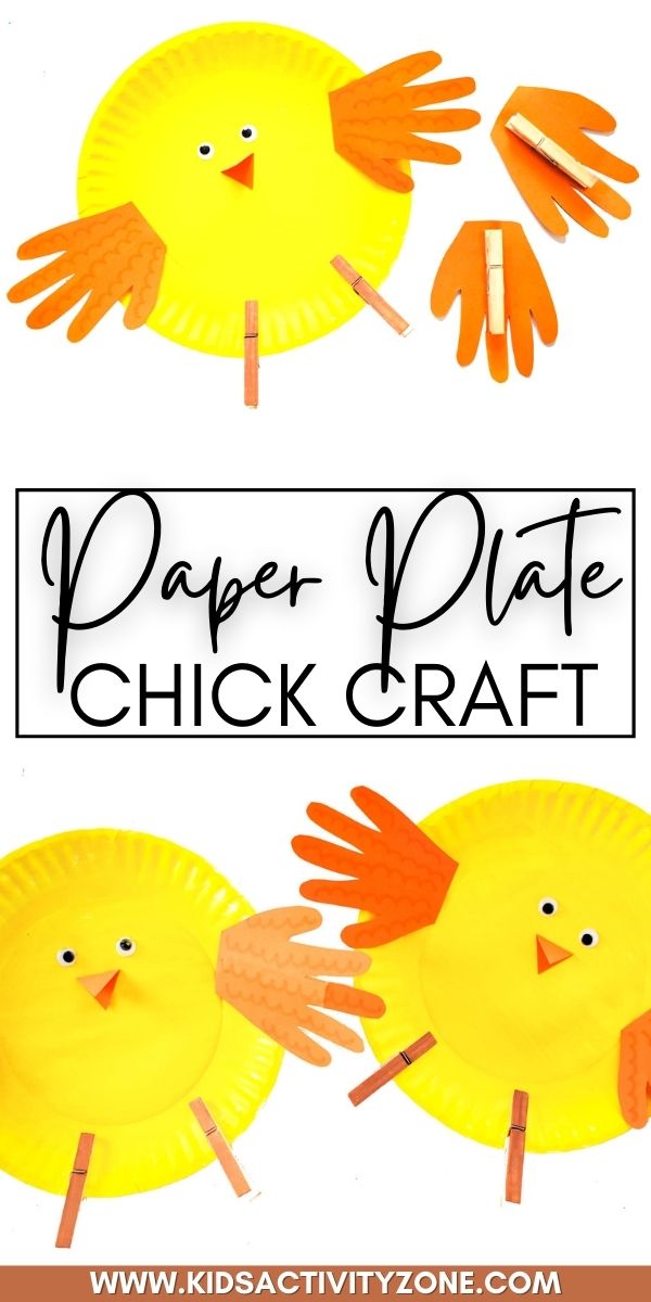 Hand Tracing Chicken Paper Plate Craft