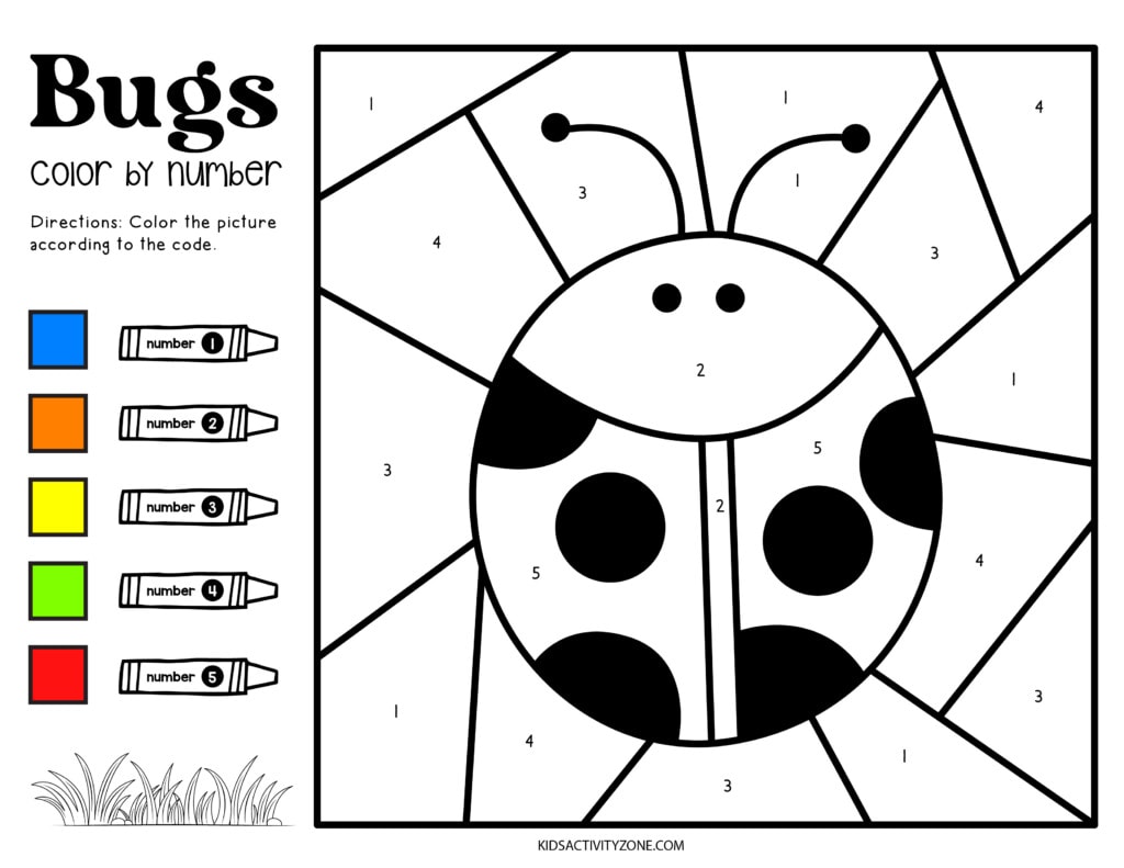 Ladybug Color By Number Printable