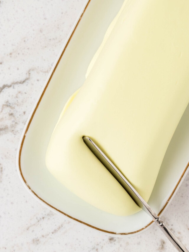 a Picture of the Slime looking like a Stick of Butter being cut into
