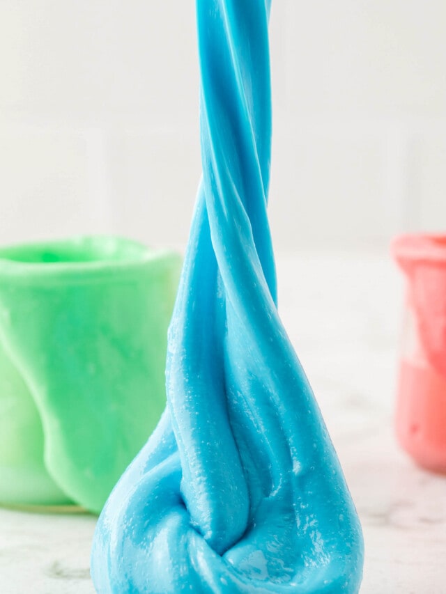 Image of Completed Blue Slime Stretched Out.