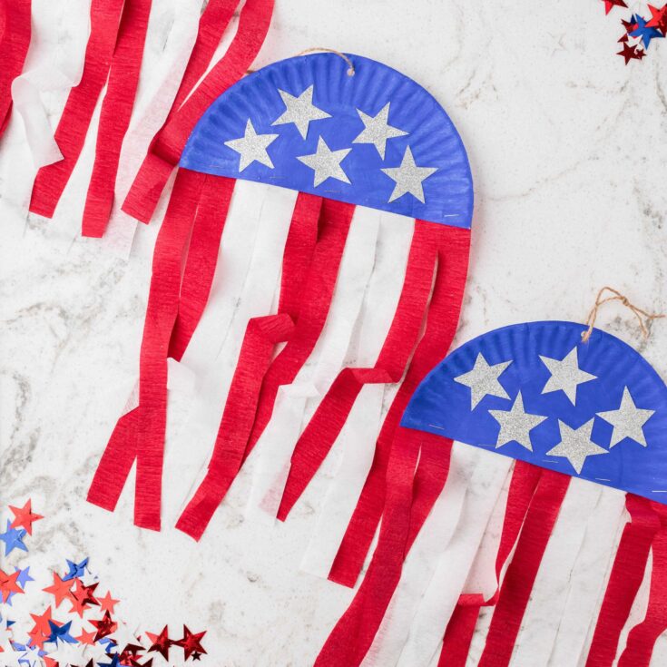 Paper Plate Flag Craft Square Image