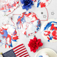 4th of July Spin Art Square Image