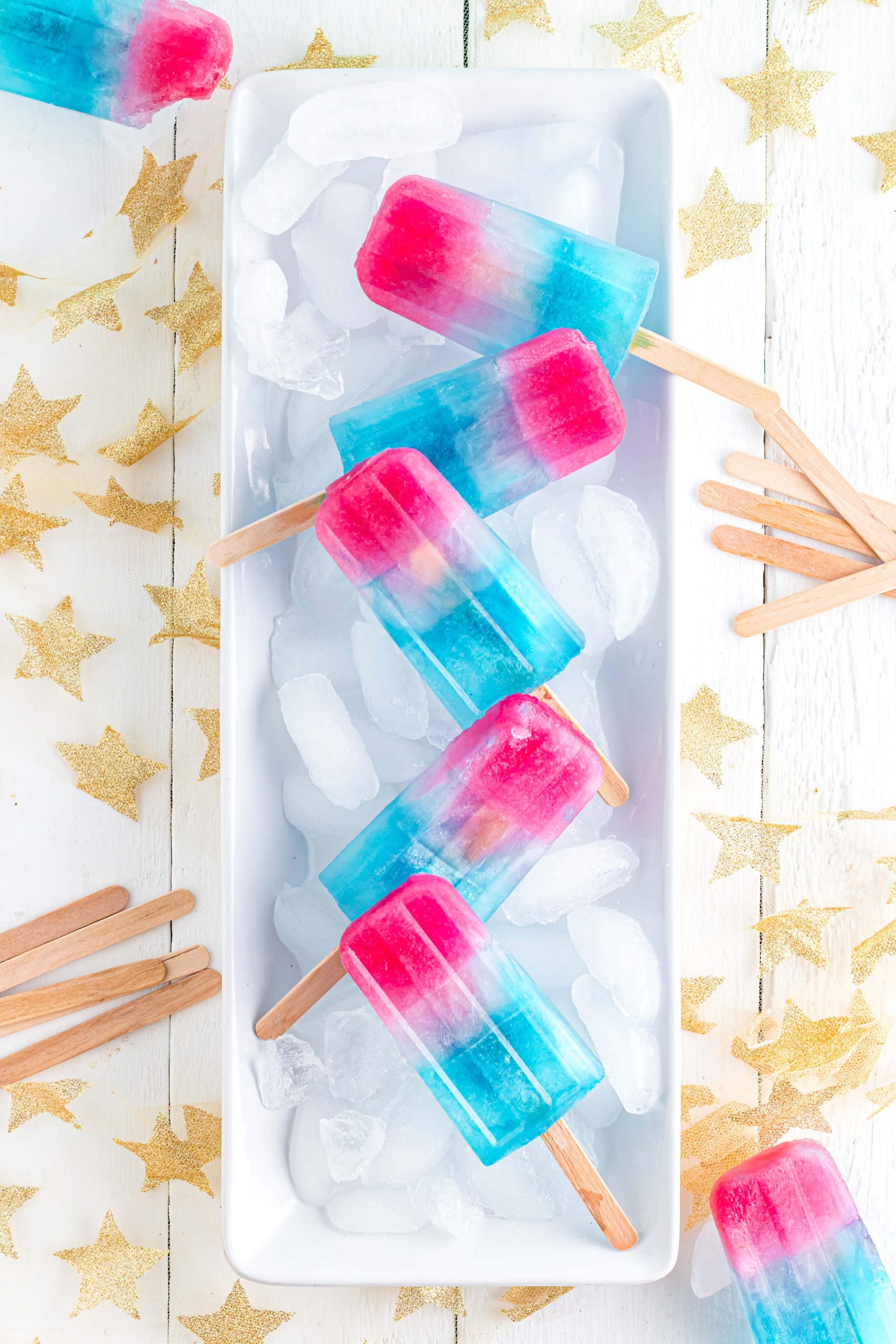 Photo of Completed popsicles laying in ice