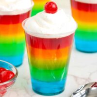 Rainbow Jell-O Cup Square Image