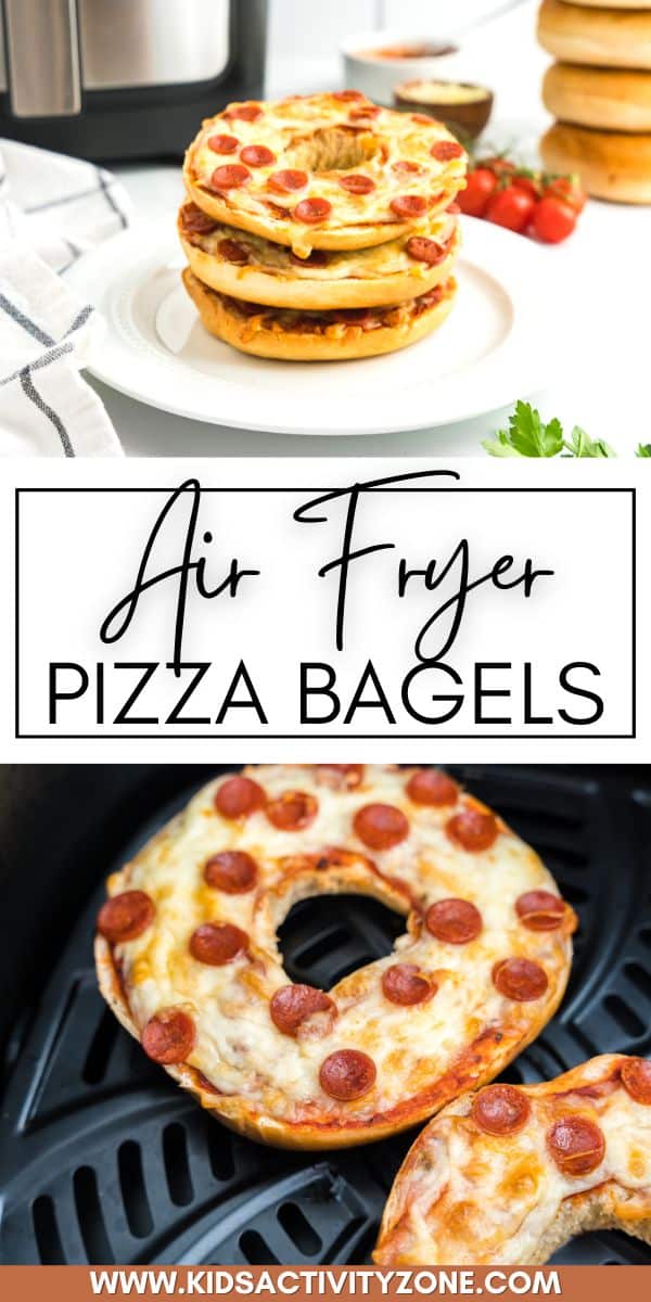 Looking for a quick and kid-friendly snack or lunch idea? Look no further than these irresistible air fryer pizza bagels! Let your little chefs assemble their own personalized creations with their favorite toppings. With a golden crust and gooey cheese, these bites are a guaranteed hit.