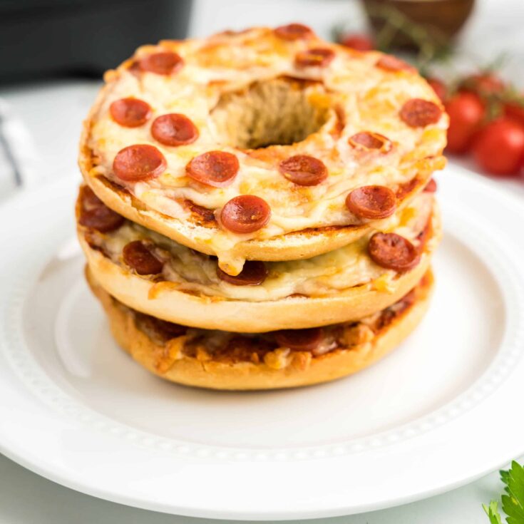 Air Fryer Pizza Bagels Square Image