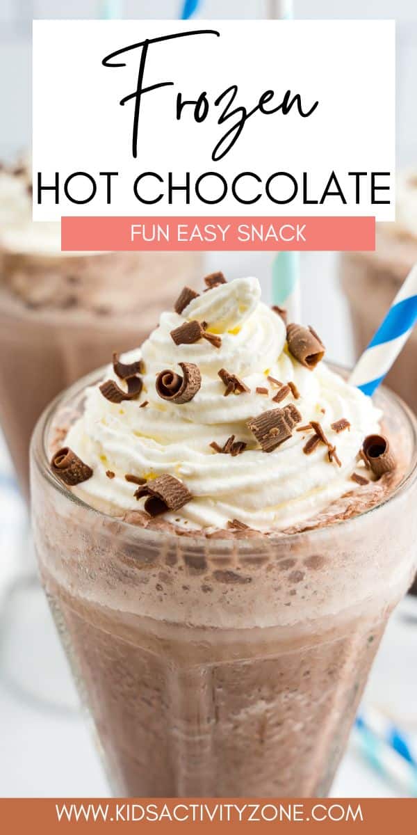 This Frozen Hot Chocolate is an incredibly simple treat, requiring just four ingredients. It's so easy to whip up that even kids can indulge themselves! Beat the summer heat with this delightful frozen beverage, brimming with rich chocolate flavor.