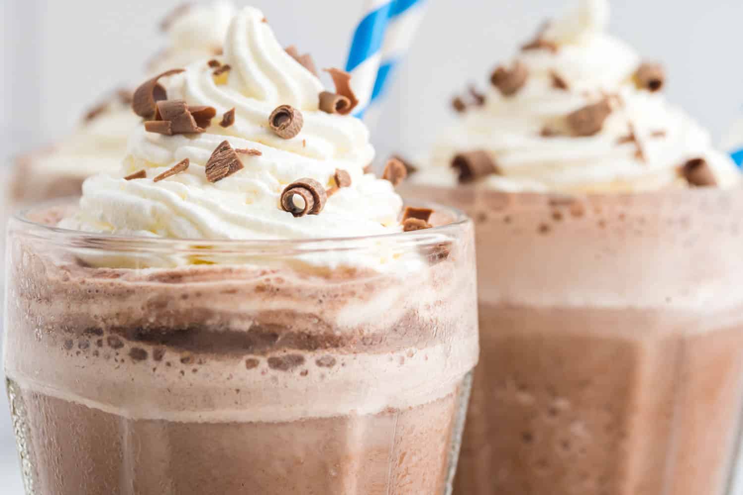 Close up Photo of the Frozen Hot Chocolate.