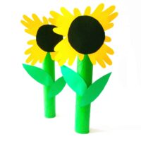 Handprint Sunflower Craft Square Image