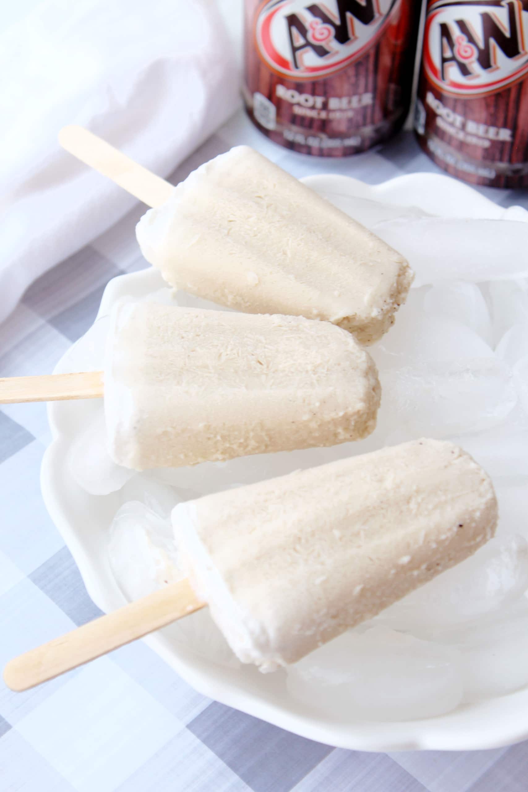 Picture of Popsicles Laying on on a bowl of ice.