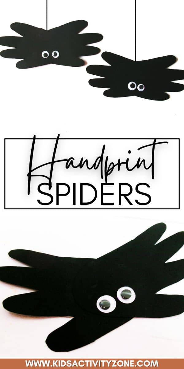 Easy Handprint Spiders are an easy Halloween Craft perfect for making at Halloween parties, at home and so much more. With minimal supplies, prep and time anyone can have fun making these with your kids.