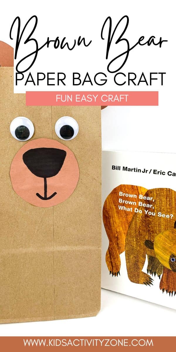 Grab your brown bag and make this adorable Brown Bear Paper Bag Craft! It's the perfect craft to do while reading the book Brown Bear, Brown Bear, What Do You See? With only a handful of supplies this craft is so easy and fun.