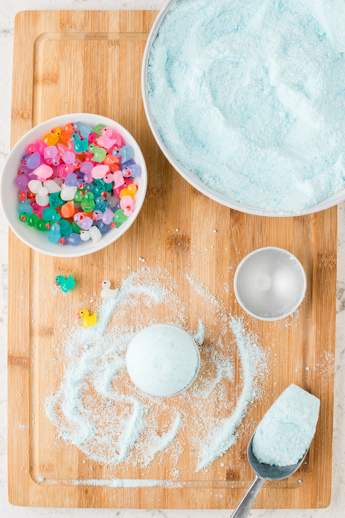 Place the molds together and squeeze to make sure they're molded together. Let them sit and dry .