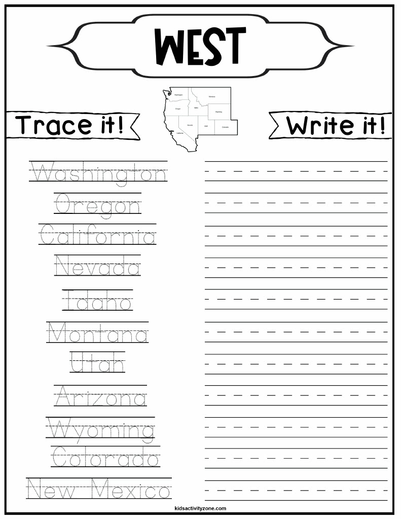 Regions of the United States Worksheets - Kids Activity Zone for Free Printable Social Studies Worksheets