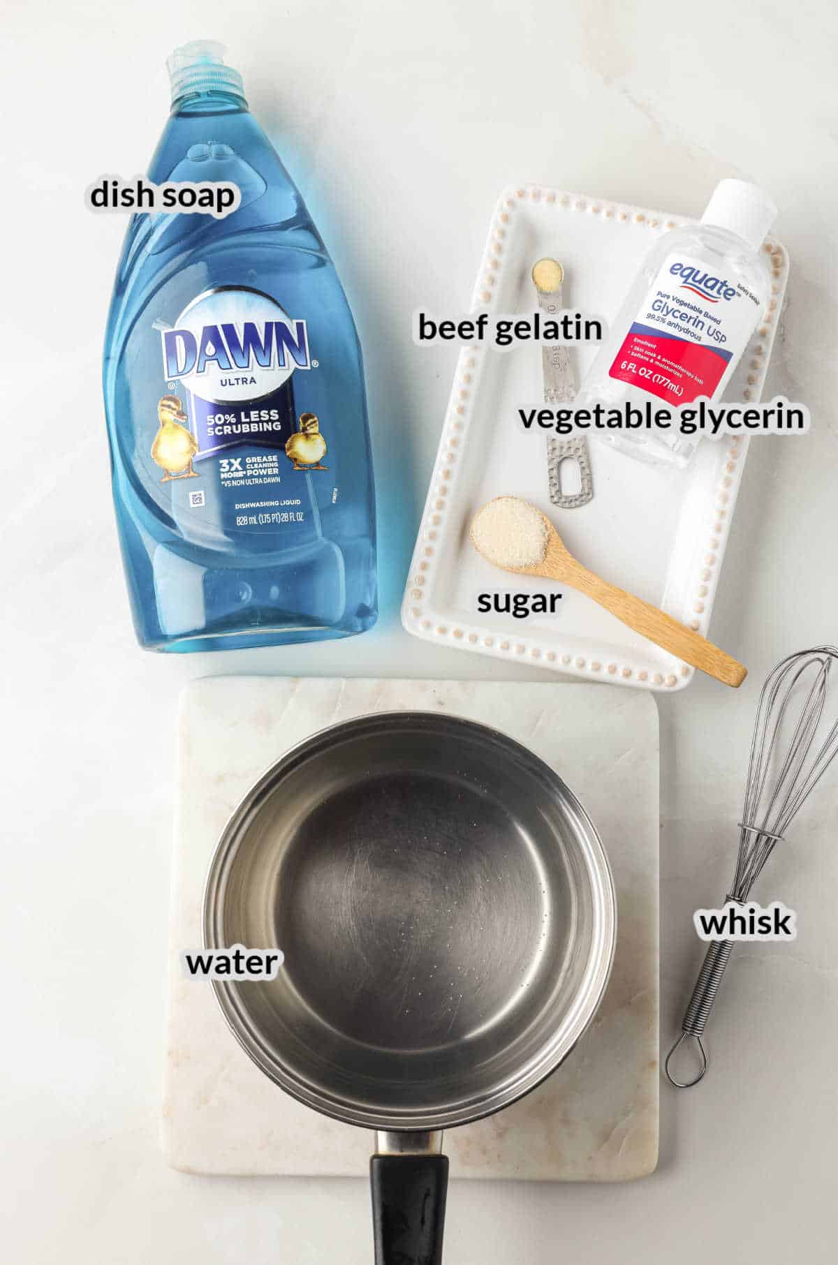 Overhead Image of the Frozen Bubbles Supplies Image
