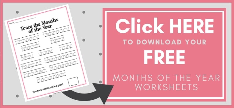 Months of the Year Printable Button