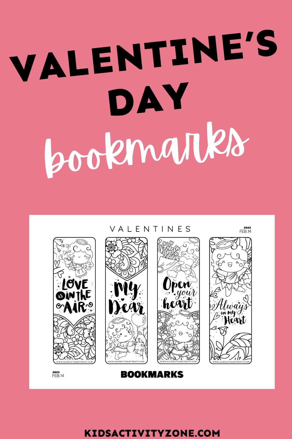 Valentine's Day Bookmarks - Featured Image