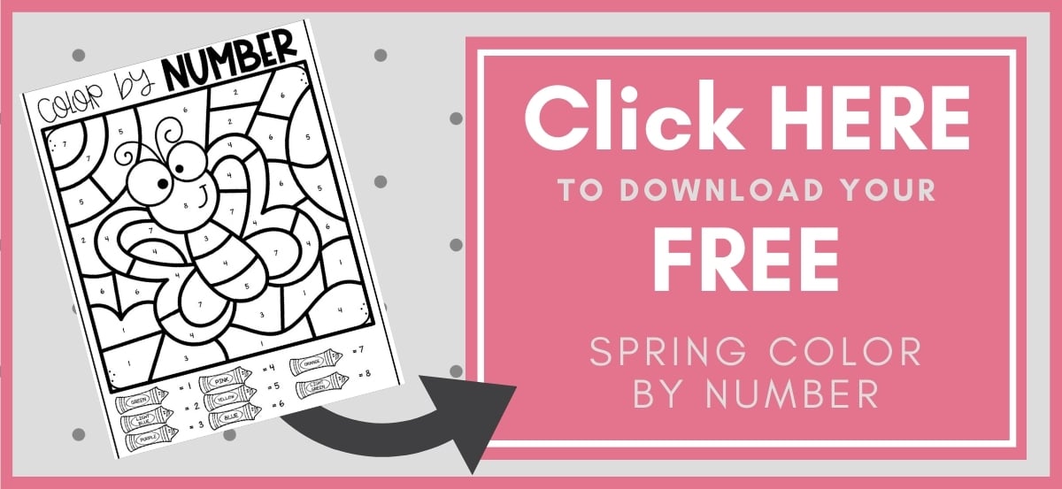 spring color by number Printable Button