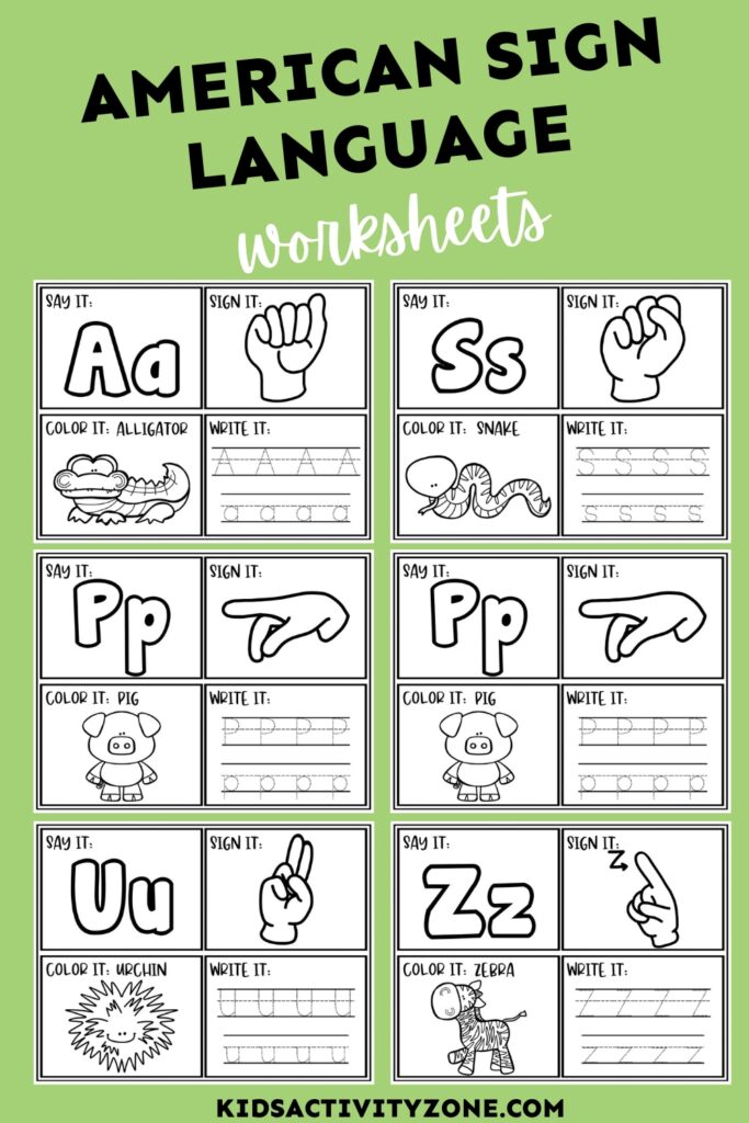 American Sign Language Worksheets - Featured Image