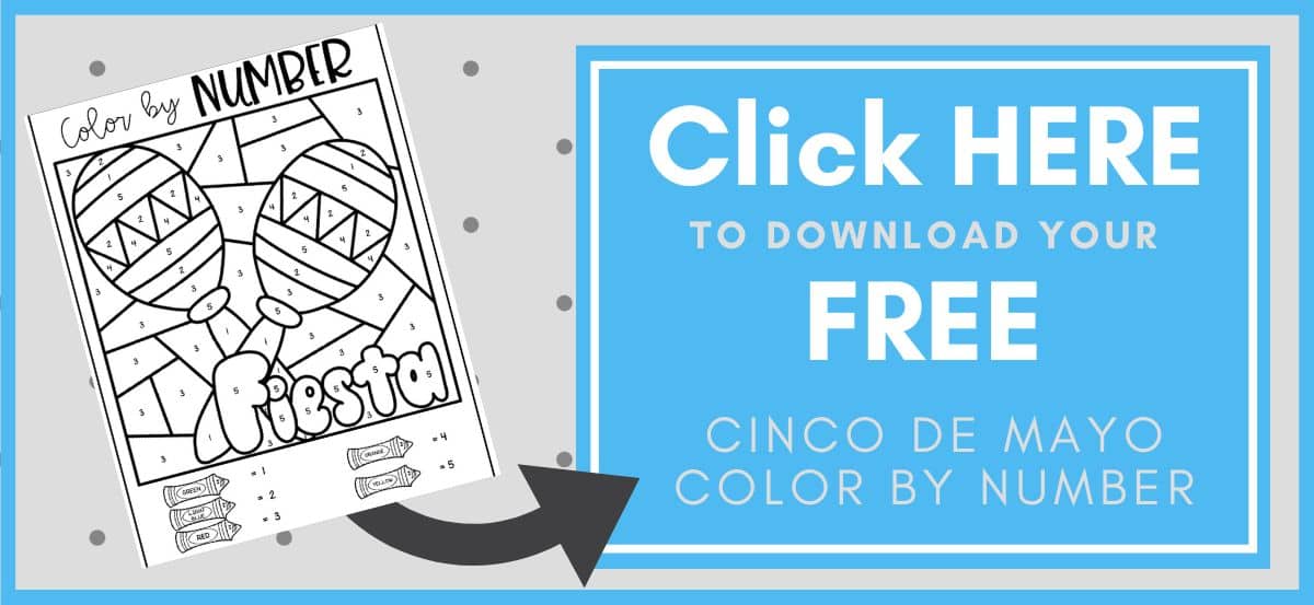 Cinco de Mayo by number Printable Button