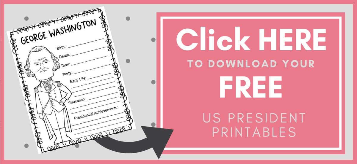 US Presdients Printable Printable Button