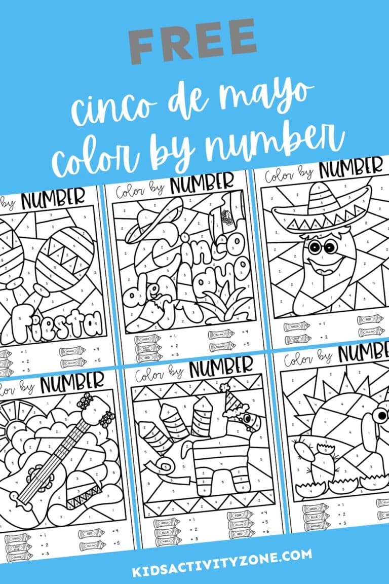 Cinco de Mayo Color by Number - Kids Activity Zone