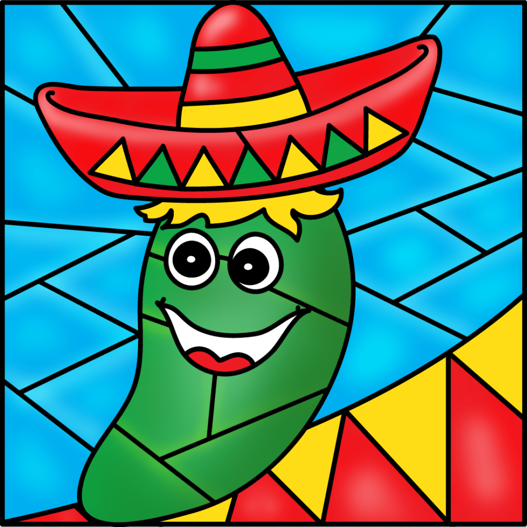 Colored in Pepper on Color by Number