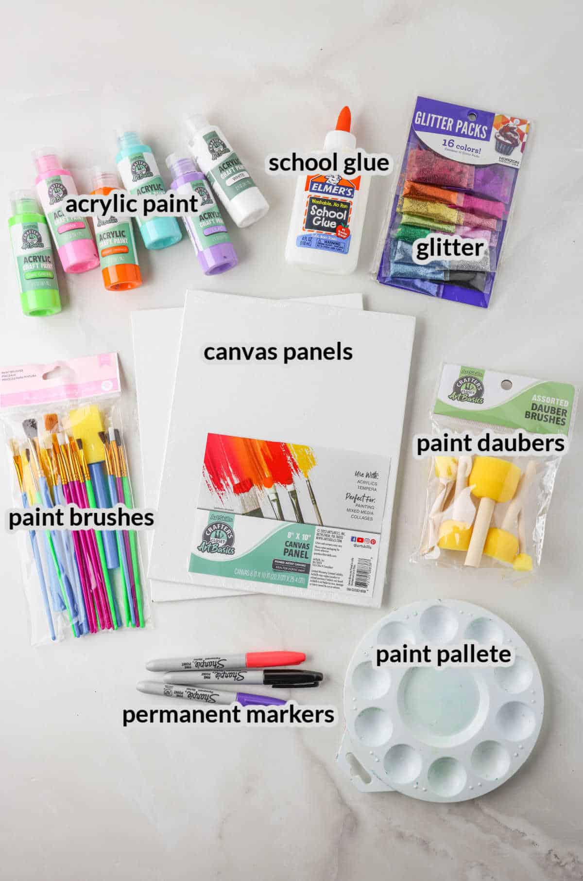 Overhead Image of the Butterfly Footprint Craft Supplies