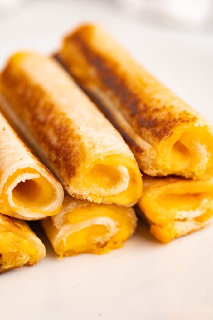 Stacked Grilled cheese roll ups.