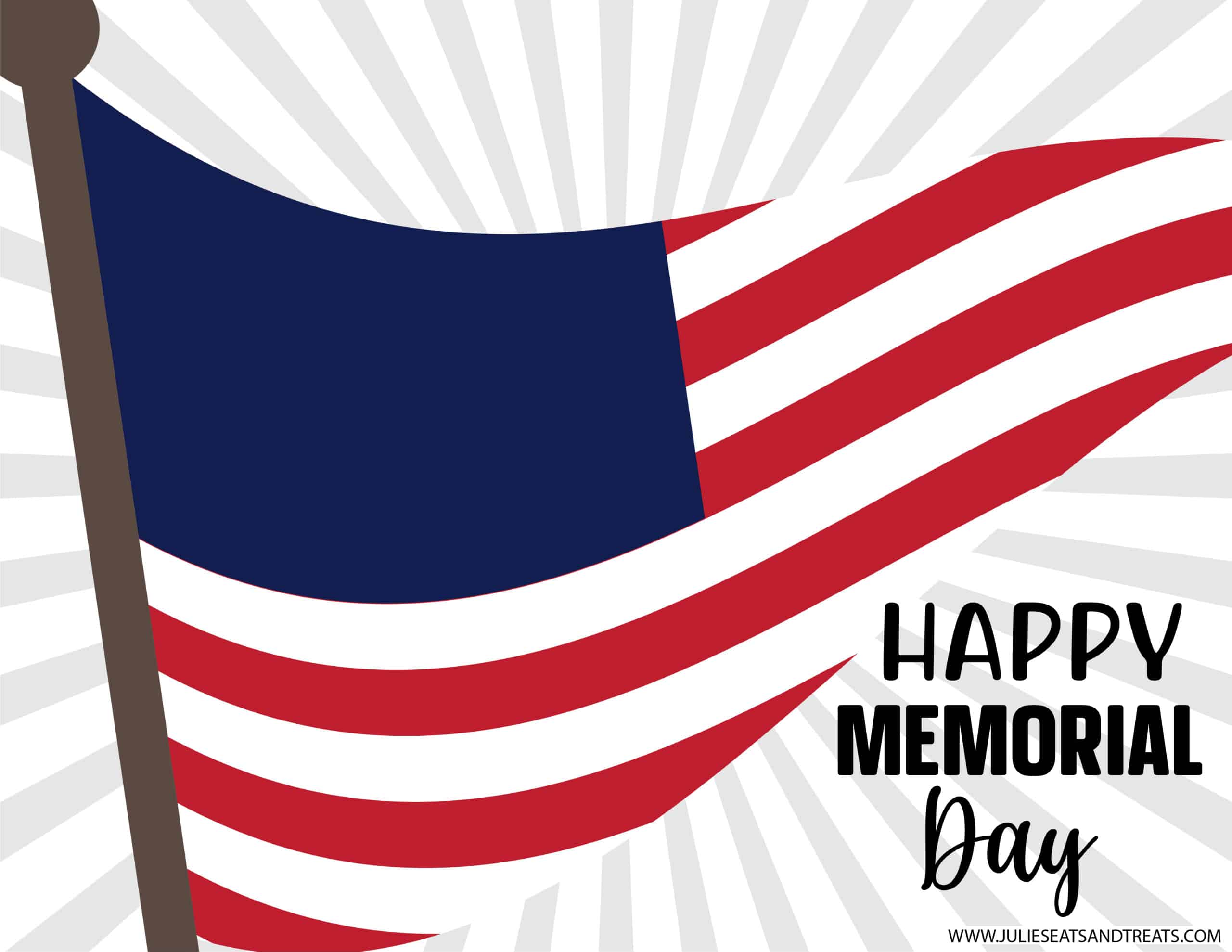 Happy Memorial Day Handprint Printable without Handprint