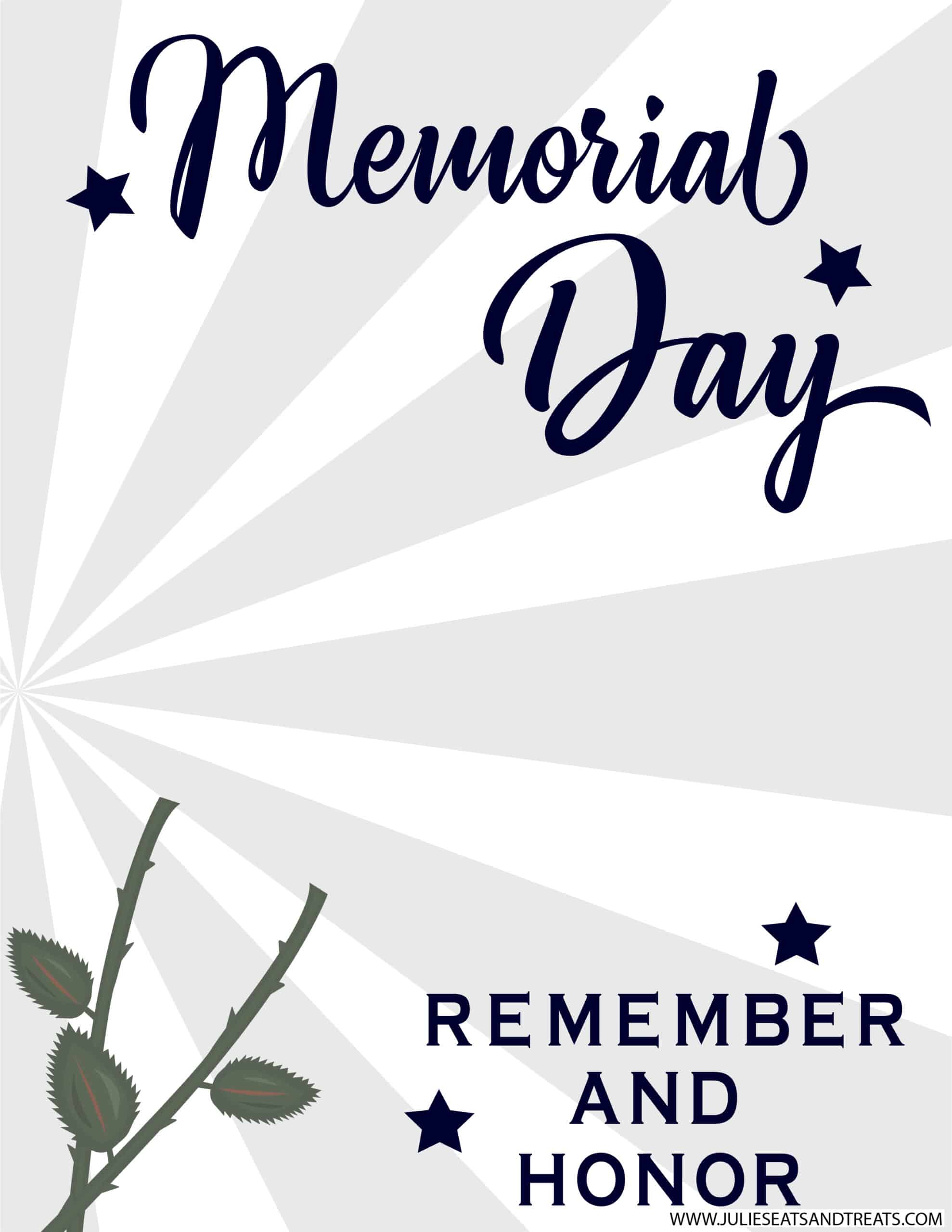 Remember and Honor Handprint Printable without Handprint