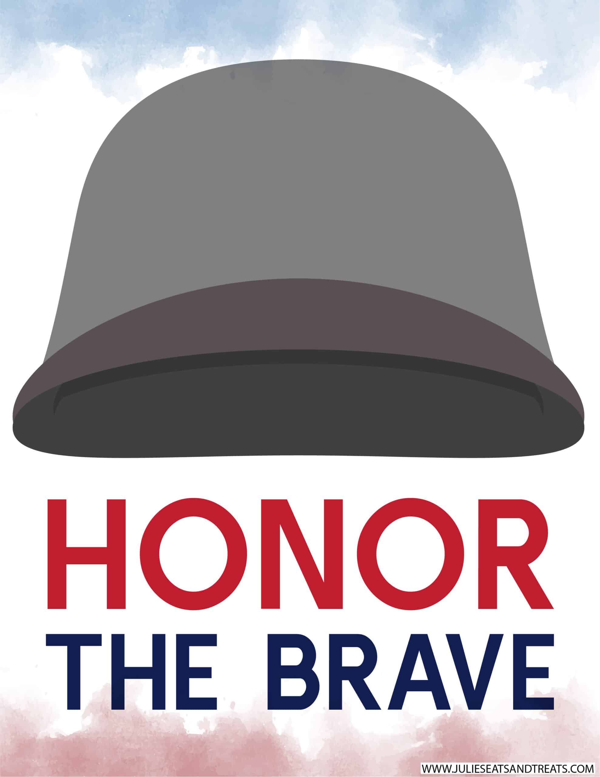 Honor the Brave Handprint Printable without Handprint