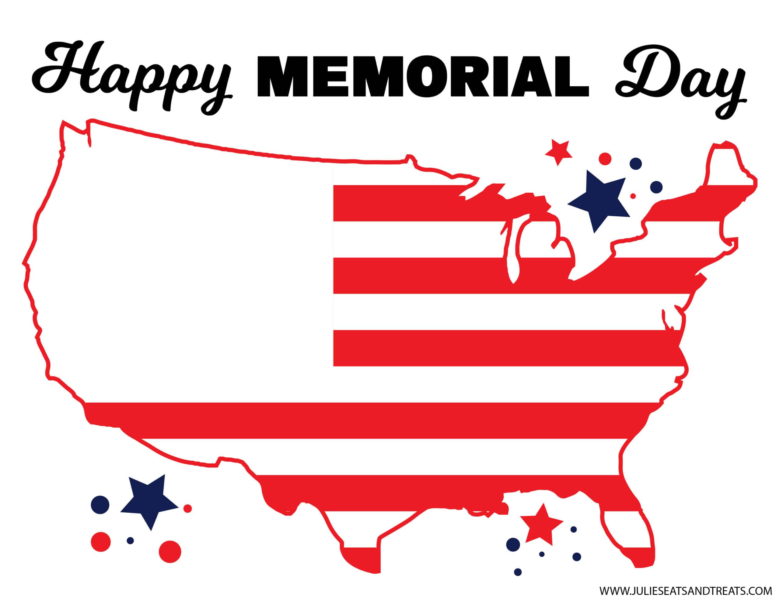 Happy Memorial Day Handprint Printable without Handprint