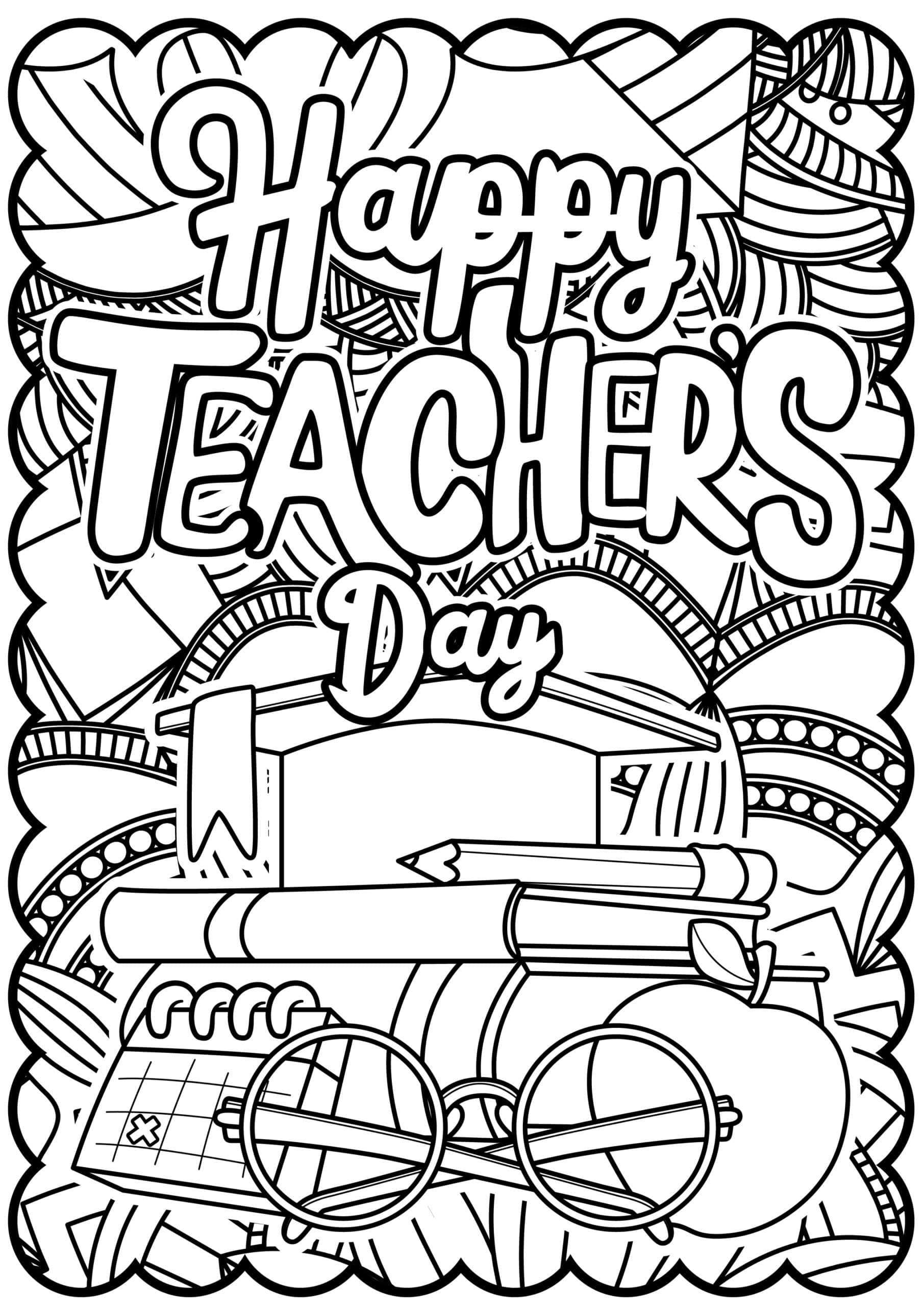 Teacher Coloring Page