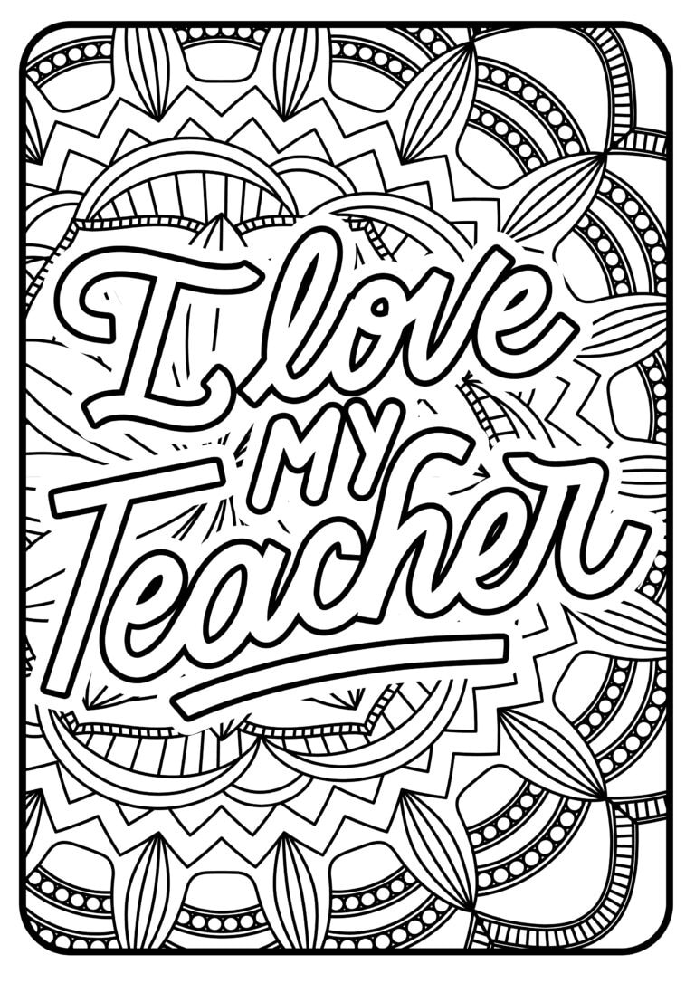 Teacher Appreciation Coloring Pages - Kids Activity Zone
