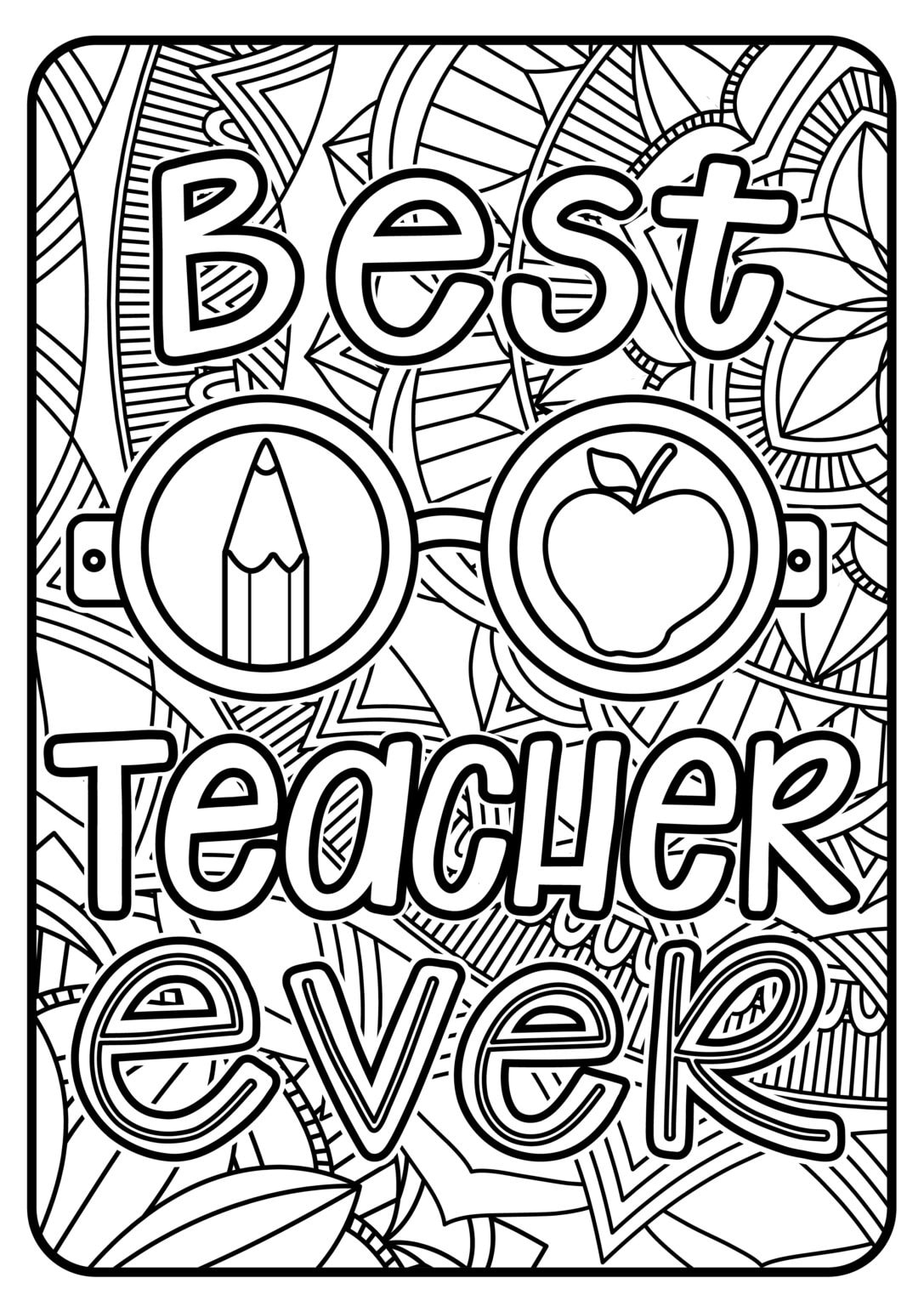 Teacher Appreciation Coloring Pages - Kids Activity Zone