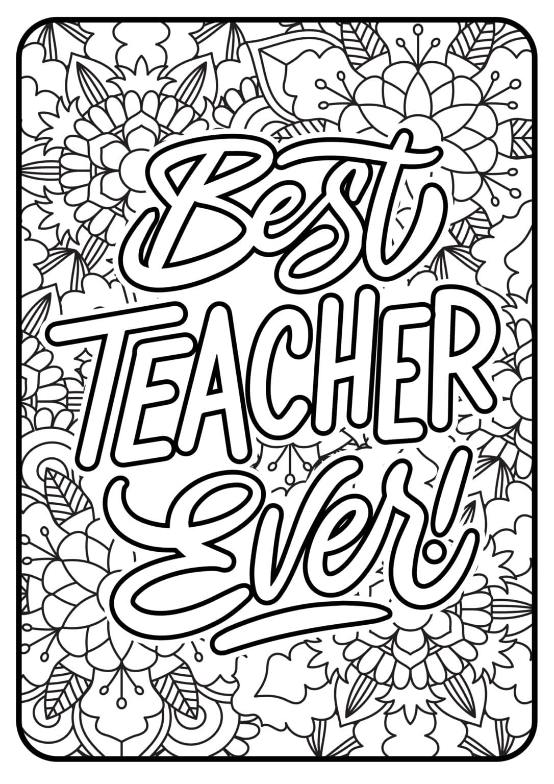 Teacher Appreciation Coloring Pages - Kids Activity Zone
