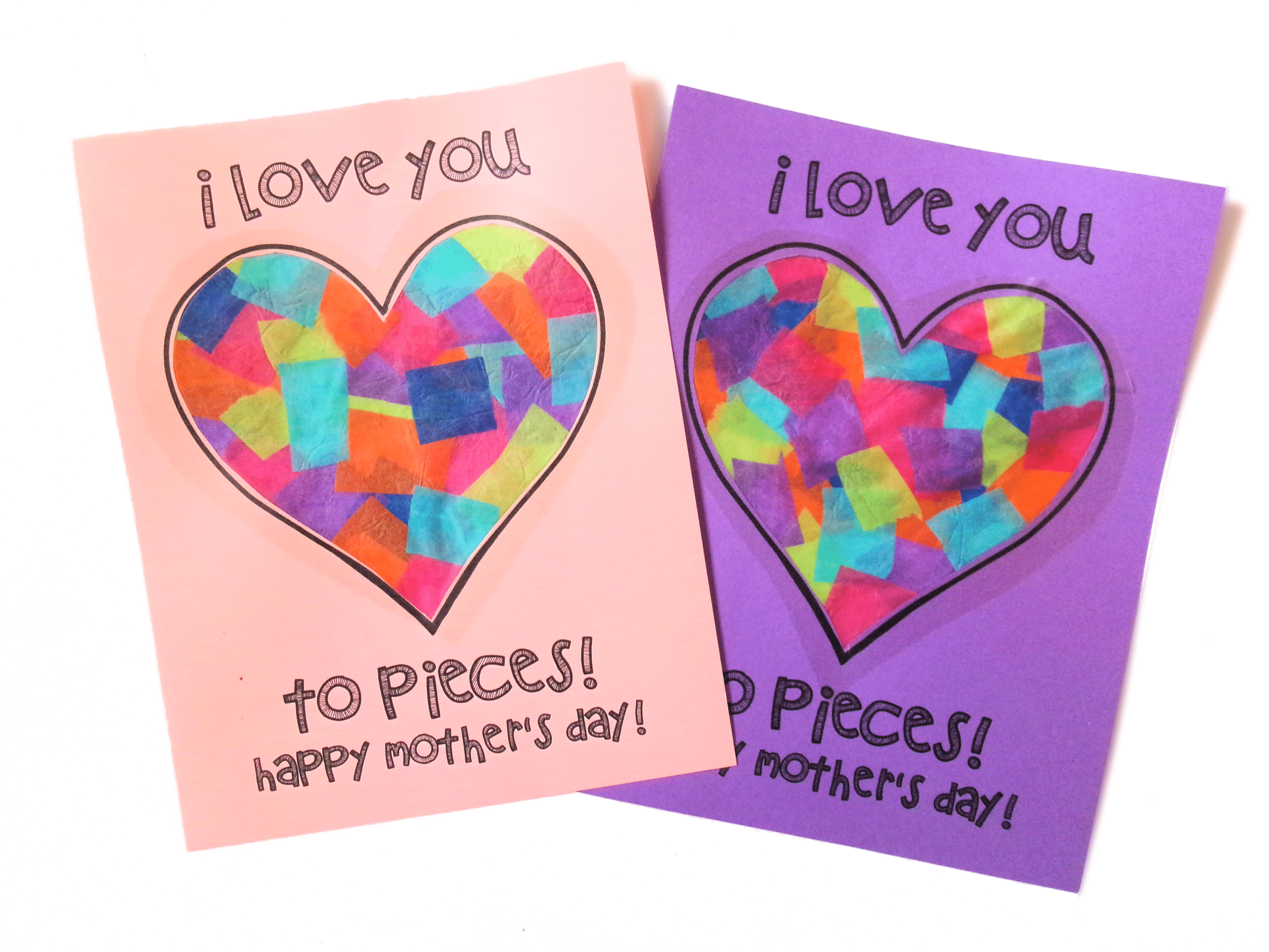 Two i love you cards completed.
