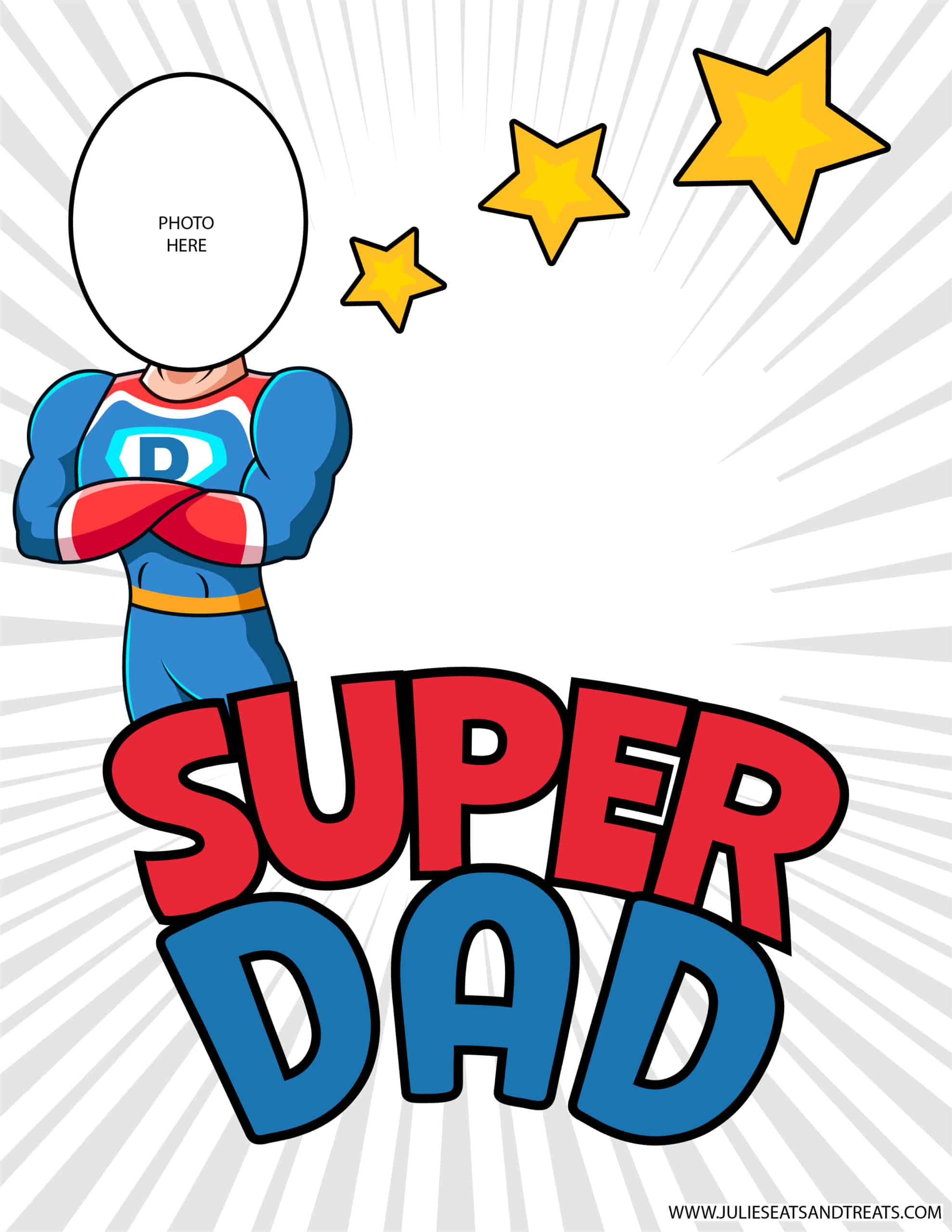 Super Dad Handprint Printable