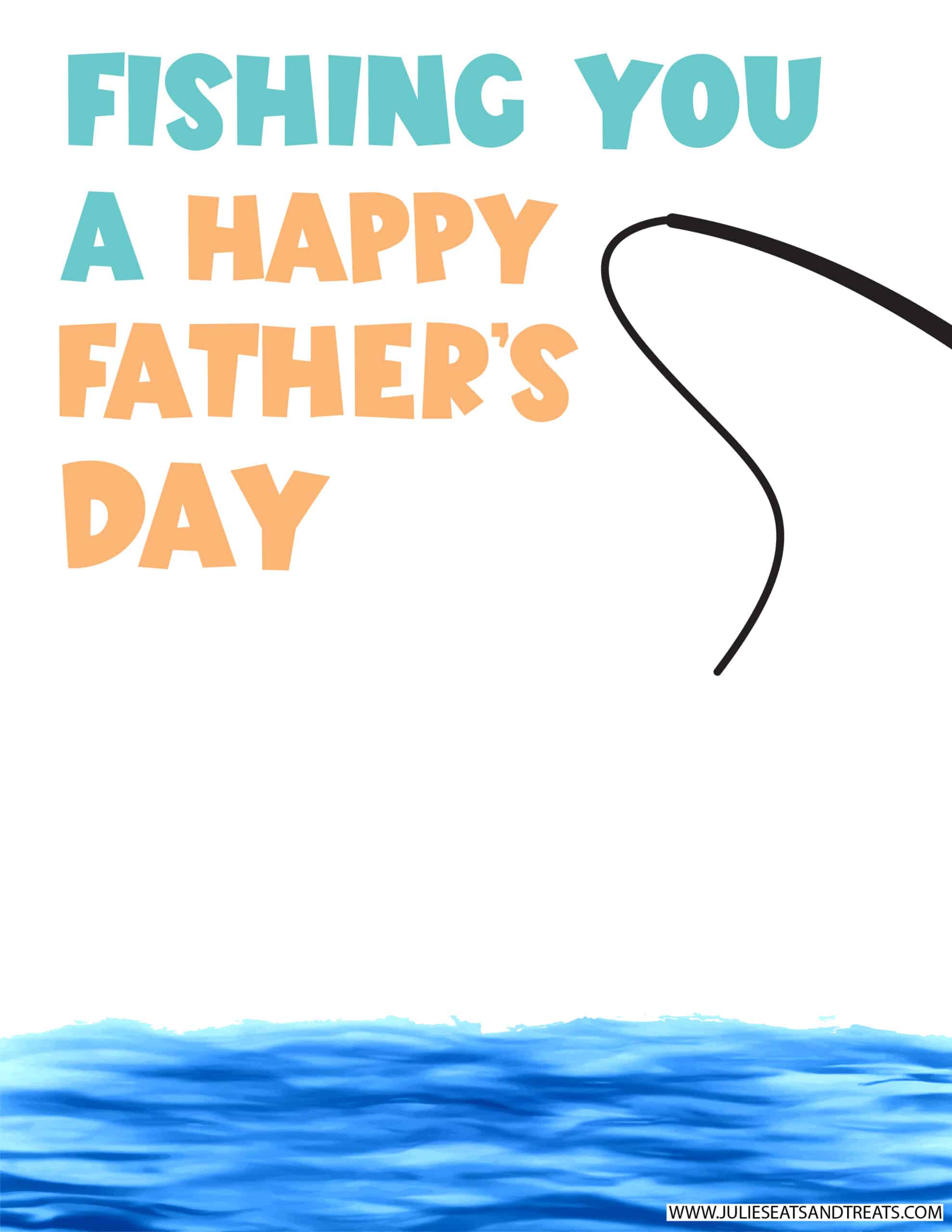 Fishing You a Happy Father's Day Handprint Printable