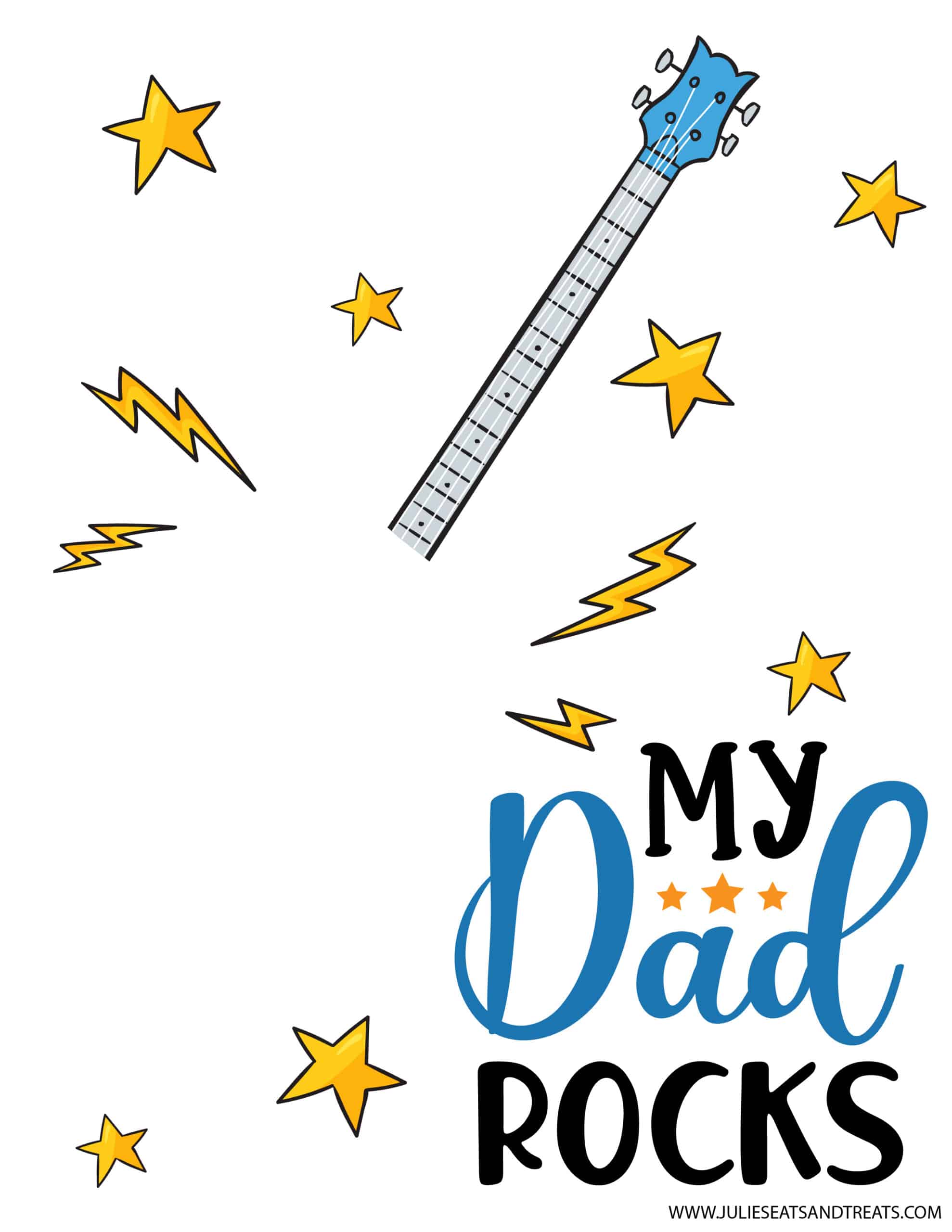 My Dad Rocks Handprint Printable