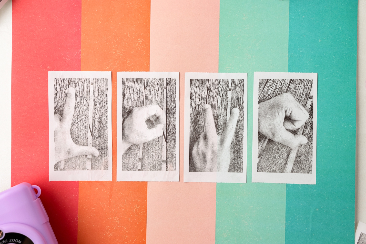 a Completed project of alphabet scavenger hunt.