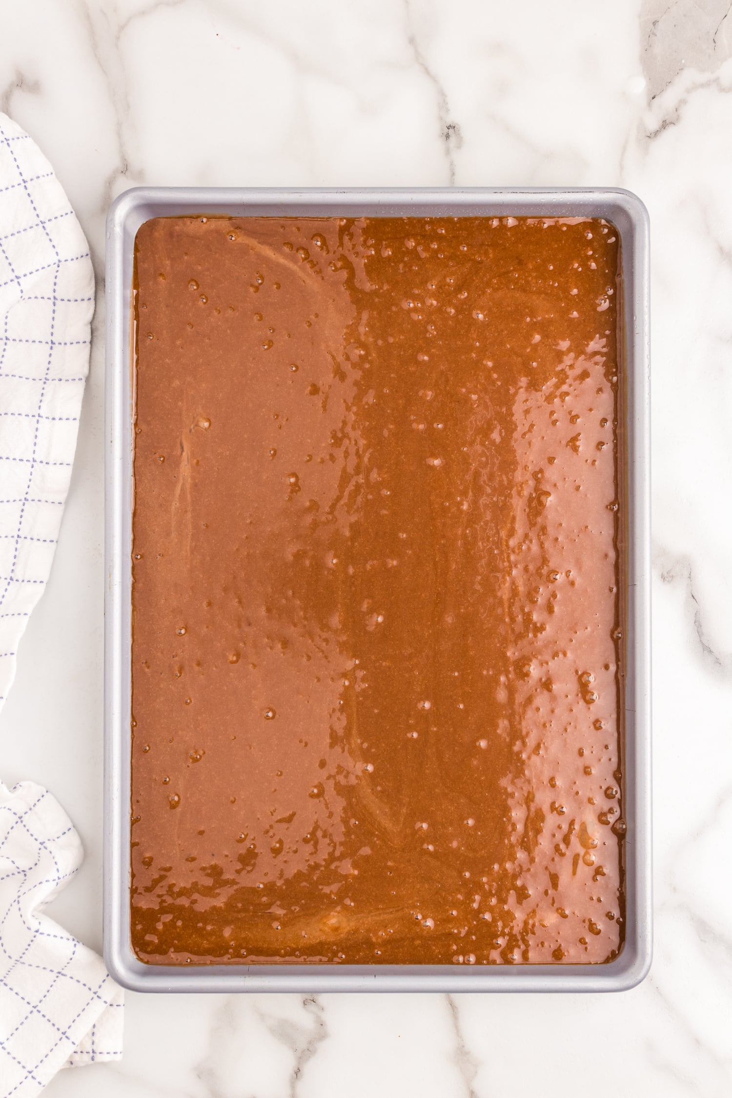 Pour into an 11x15 pan.